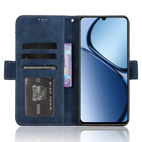 Flip case for Realme C61, Card Slot, dark blue