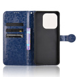 Flip case for Xiaomi Redmi Note 14 4G, Wallet Rhombus, blue