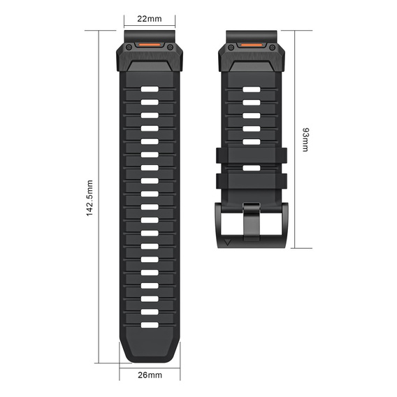 QuickFit Silicone Strap for Garmin Fenix 22mm