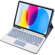 Case + keyboard iPad 10.9 2022 10 Gen, TouchPad Pen Slot, purple