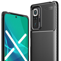 Case for Xiaomi Redmi Note 10 Pro, Carbon Gel, black
