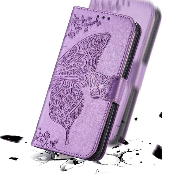 Flip case for Realme Note 50, Butterfly, purple