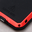 Love Mei Case for iPhone 12, armored with glass, red