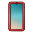Love Mei Case for Huawei P30 Pro, armored with glass, red / black