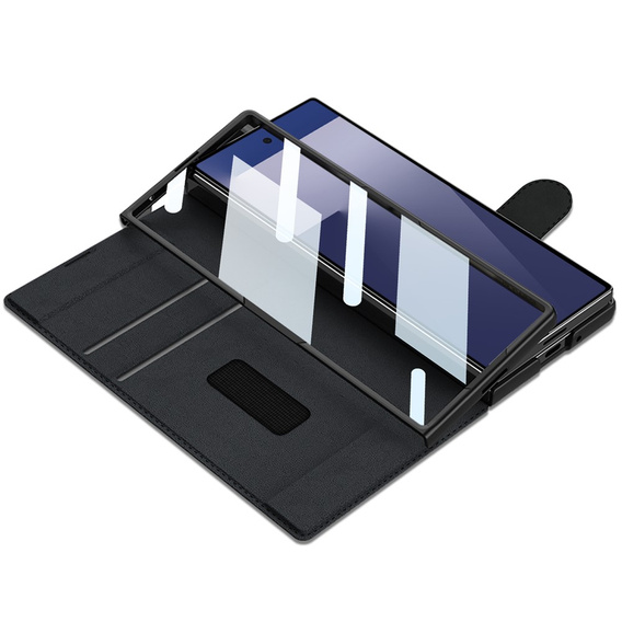 Wallet case with flap black for Samsung Galaxy Z Fold 7 5G