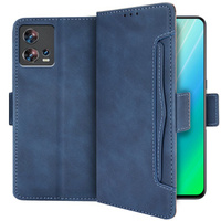 Flip case for Motorola Edge 30 Fusion 5G, Card Slot, blue