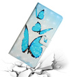 Flip case for Samsung Galaxy A05s, Wallet, Butterflies, blue