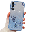 Case for Samsung Galaxy A25 5G, Glitter Flower, blue