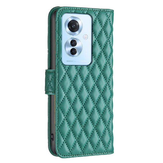 Flip case for Oppo Reno 11F 5G, Wallet, BINFEN COLOR, green
