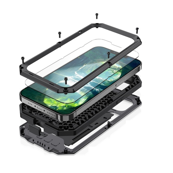 Case for iPhone 13, R-JUST CamShield Slide, armoured, black