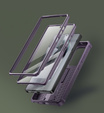 Armored case for Samsung Galaxy S25 Ultra, Dexnor Full Body (Two Frames), purple