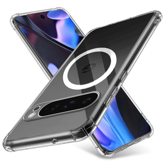 Case for Google Pixel 9 Pro XL, Dropproof MagSafe, transparent