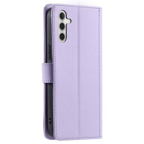 Flip case for Samsung Galaxy S25 FE, Rhombus Crossbody Leather, purple