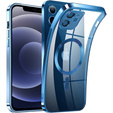 Case for iPhone 12, Electro MagSafe, blue + Screen Glass