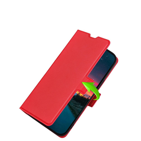 Flip case for Oppo A57s, Wallet Thin Magnet, red
