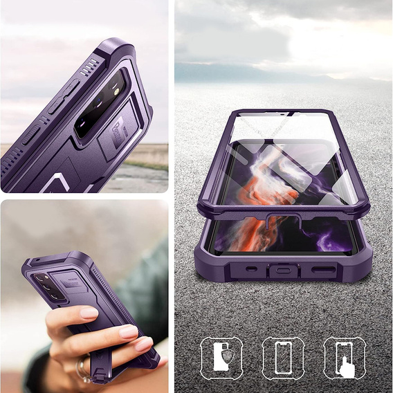 Armored case for Samsung Galaxy S20 FE, Dexnor Full Body, dark purple