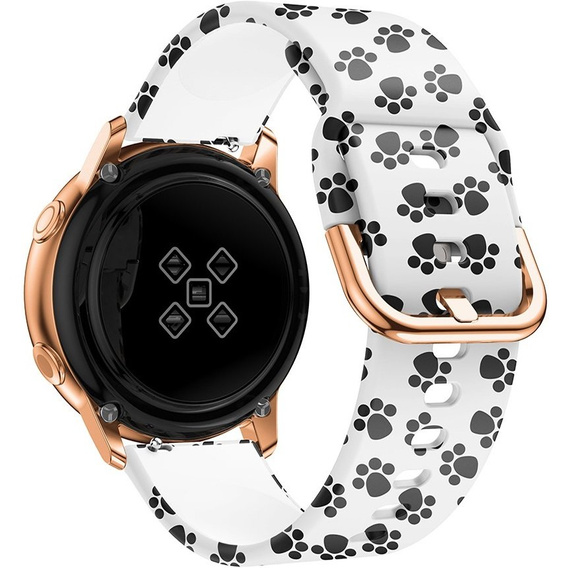 Silicone Strap for Samsung Galaxy Watch Active 20mm, Brown Leopard