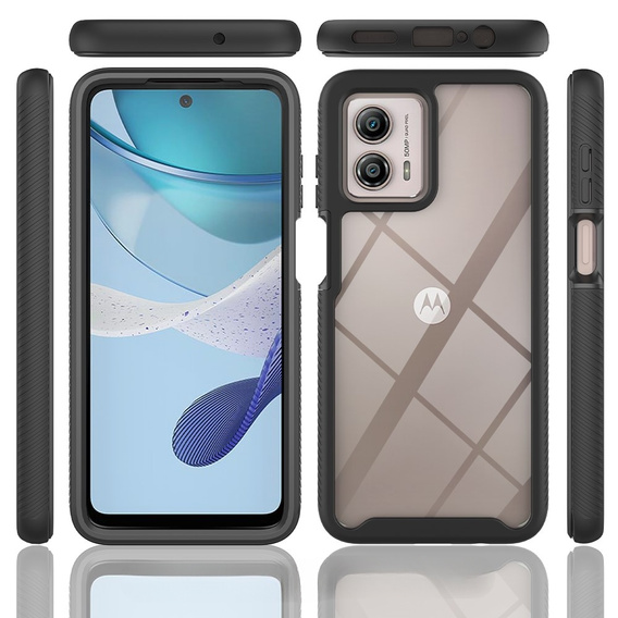 Case for Motorola Moto G53 5G, Shockproof, with film, black