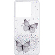 Case for Xiaomi 13T / 13T Pro / Redmi K60 Ultra, Glitter Butterfly, white