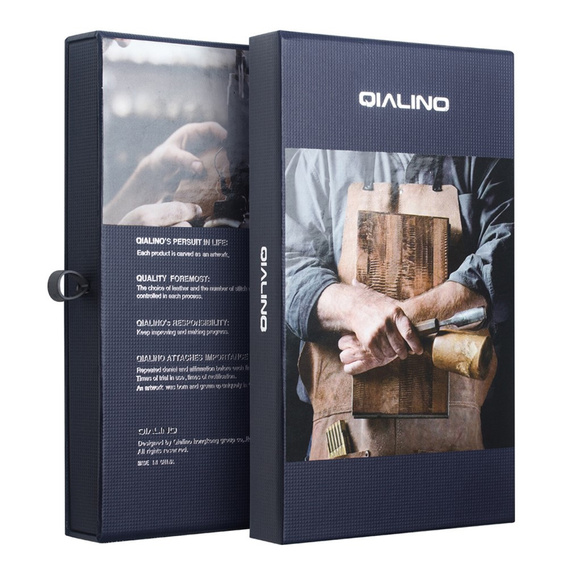 QIALINO leather wallet flip case for iPhone 17 Pro Max - black