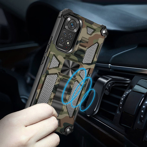 Case for Xiaomi Redmi Note 11 / 11S, Armor Kickstand, moro green