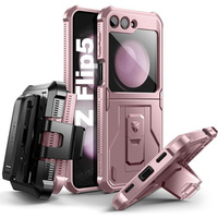 Armored Case for Samsung Galaxy Z Flip 5 5G, Dexnor Clip Holder, pink