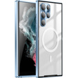 Camera Protection Case for Samsung Galaxy S22 Ultra, CamShield MagSafe, transparent / blue