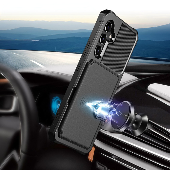 Case for Samsung Galaxy A54 5G, Card Holder Kickstand, black