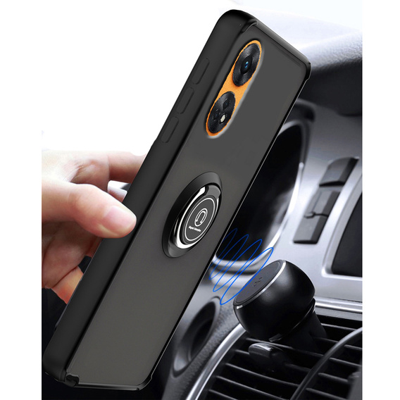 Case for Oppo Reno8 T, Frosted Ring, black