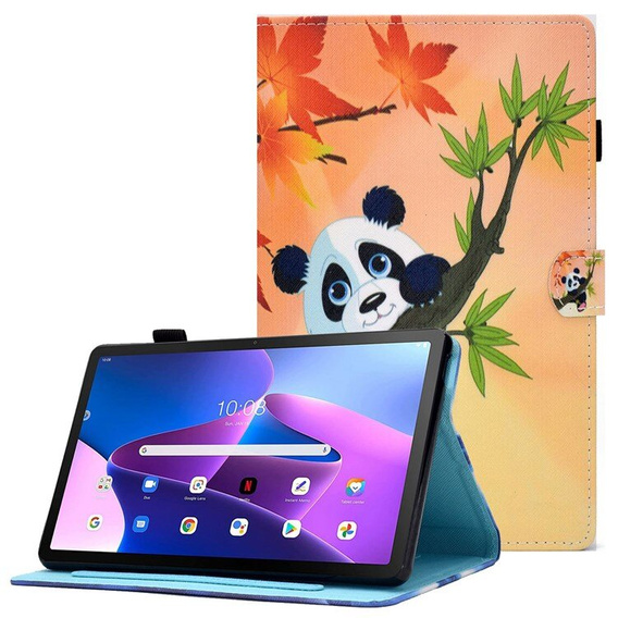 Case for Lenovo Tab M10 Plus 10.6 Gen 3 TB-125F TB-128F, Smartcase, panda