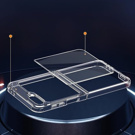 Case for Samsung Galaxy Z Flip7 FE / Z Flip6, Fusion Hybrid, transparent
