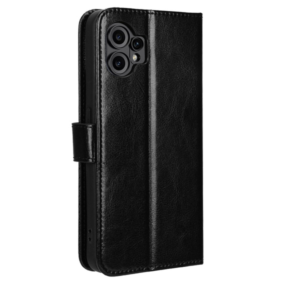 Flip case for CMF Nothing Phone 2 Pro, Crazy Horse Wallet, black