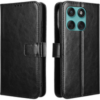 Flip case for Motorola Edge 60 / 60 Fusion, Crazy Horse Wallet, black