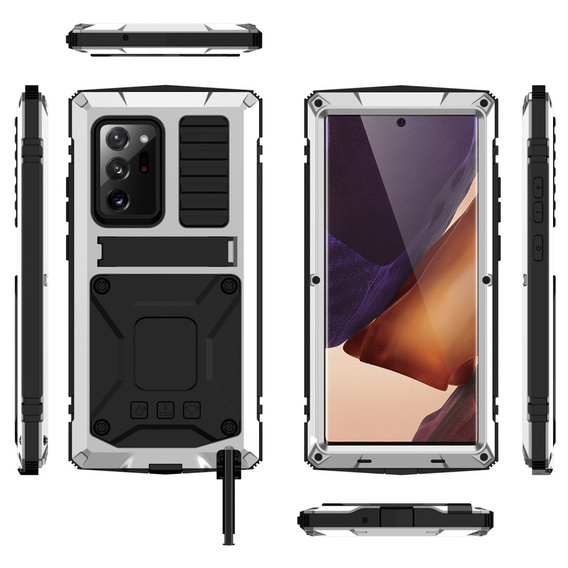Case for Samsung Galaxy Note 20 Ultra, R-JUST, armoured, silver
