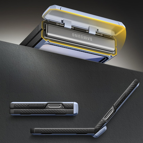 Tongate MECH case with MagSafe for Samsung Galaxy Z Flip7 FE / Z Flip6, blue