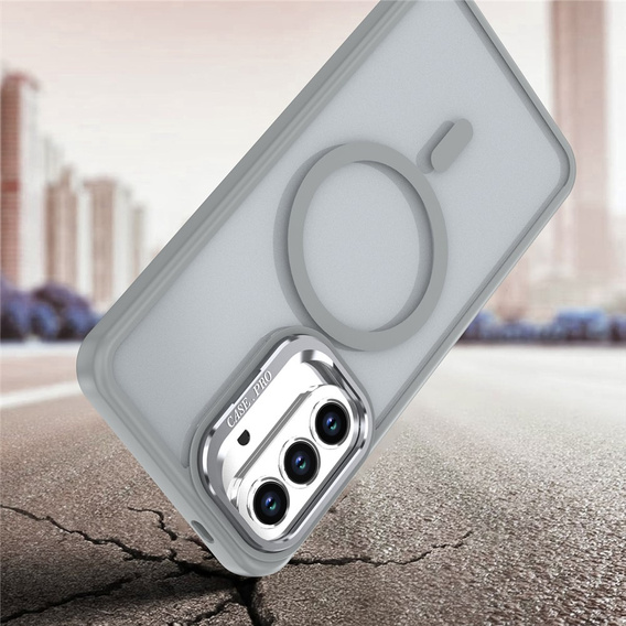 Skin-touch case with MagSafe stand for Samsung Galaxy A37 5G, grey