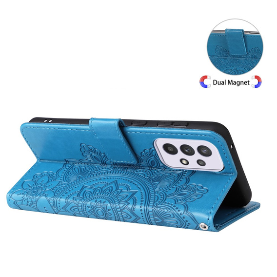 Flip case for Samsung Galaxy A33 5G, Mandala Flower, blue