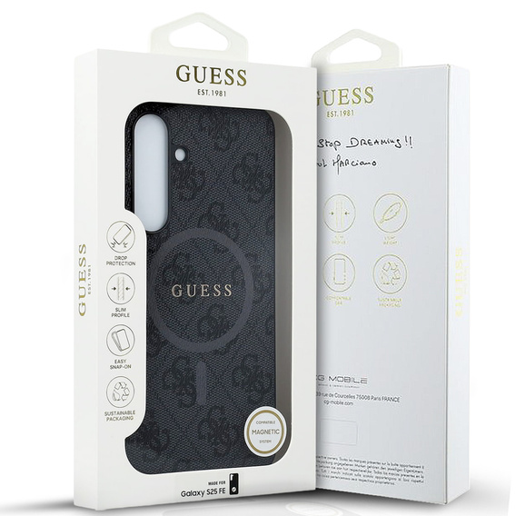 GUESS 4G Ring Classic Logo case for Samsung Galaxy S25 FE