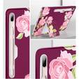 Case for Samsung Galaxy Tab S7 FE, Suritch Full Body Marble, maroon