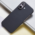 Case for iPhone 16 Plus, Aramid Fiber Cover, black