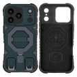 Case for iPhone 17 Pro Max, for MagSafe, armoured with stand, blue