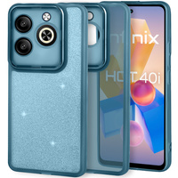 Case for Infinix Hot 40i, Glittery Powder, blue
