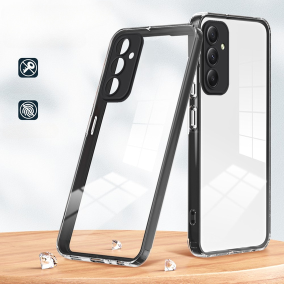 Case for Samsung Galaxy M34 5G, Fusion Hybrid, with camera protection, transparent / black