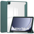 Case for Samsung Galaxy Tab A9, Smartcase Hybrid, with stylus space, dark green