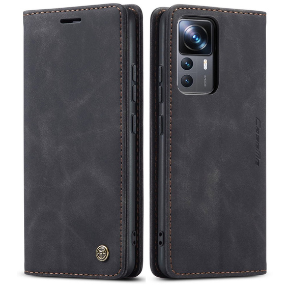CASEME case for Xiaomi 12T / 12T Pro, Leather Wallet Case, black