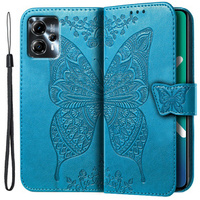 Flip case for Motorola Moto G23 4G / G13 4G, Butterfly, blue