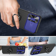 Case for Samsung Galaxy S23, Camera Slide Ring, black / blue