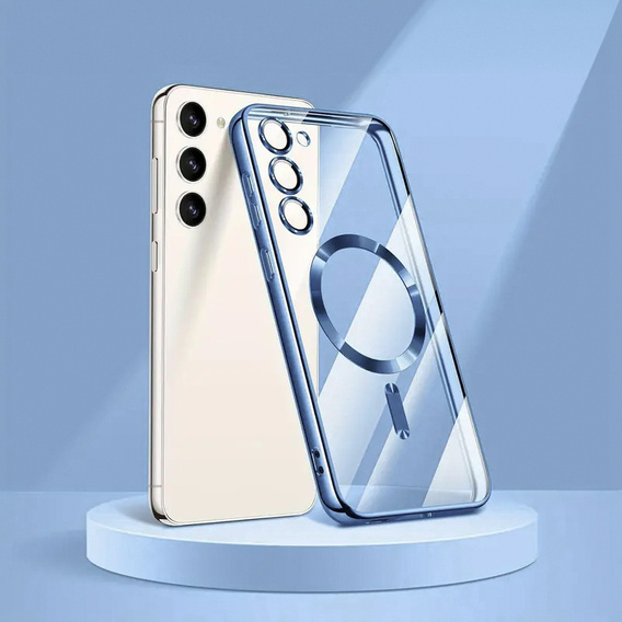Case for Samsung Galaxy S24 FE, Electro MagSafe, blue + Screen Glass