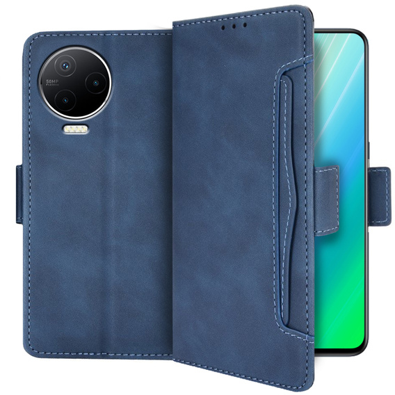 Flip case for Infinix Note 12 2023, Card Slot, blue