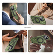 Case for iPhone 16 Pro, armored with stand and handle plate, green